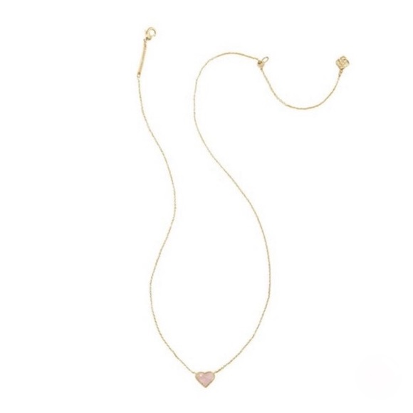 NWT Kendra Scott x Target Anna 14K Gold Over Brass Pendant Necklace -Rose Quartz - Picture 2 of 3